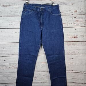 🔴 Carhartt Traditional Fit Tapered Leg Jean Men 40X36 Blue B18DST DEFECT